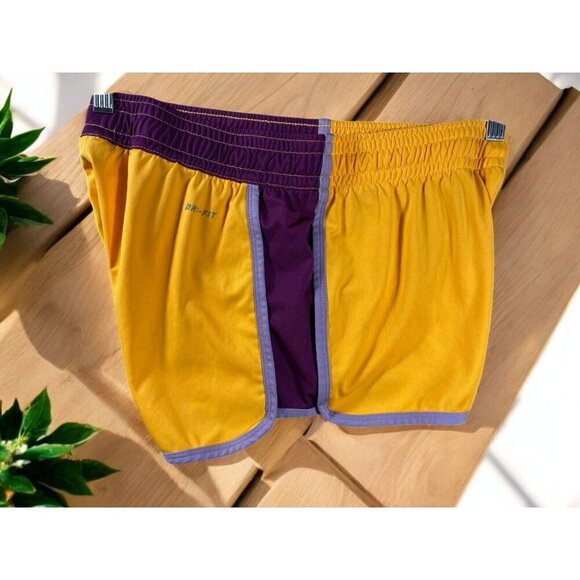 Nike Womens 3.5 Inch Fly Knit Training Shorts Orange Purple 613595 807 size S - Picture 6 of 13